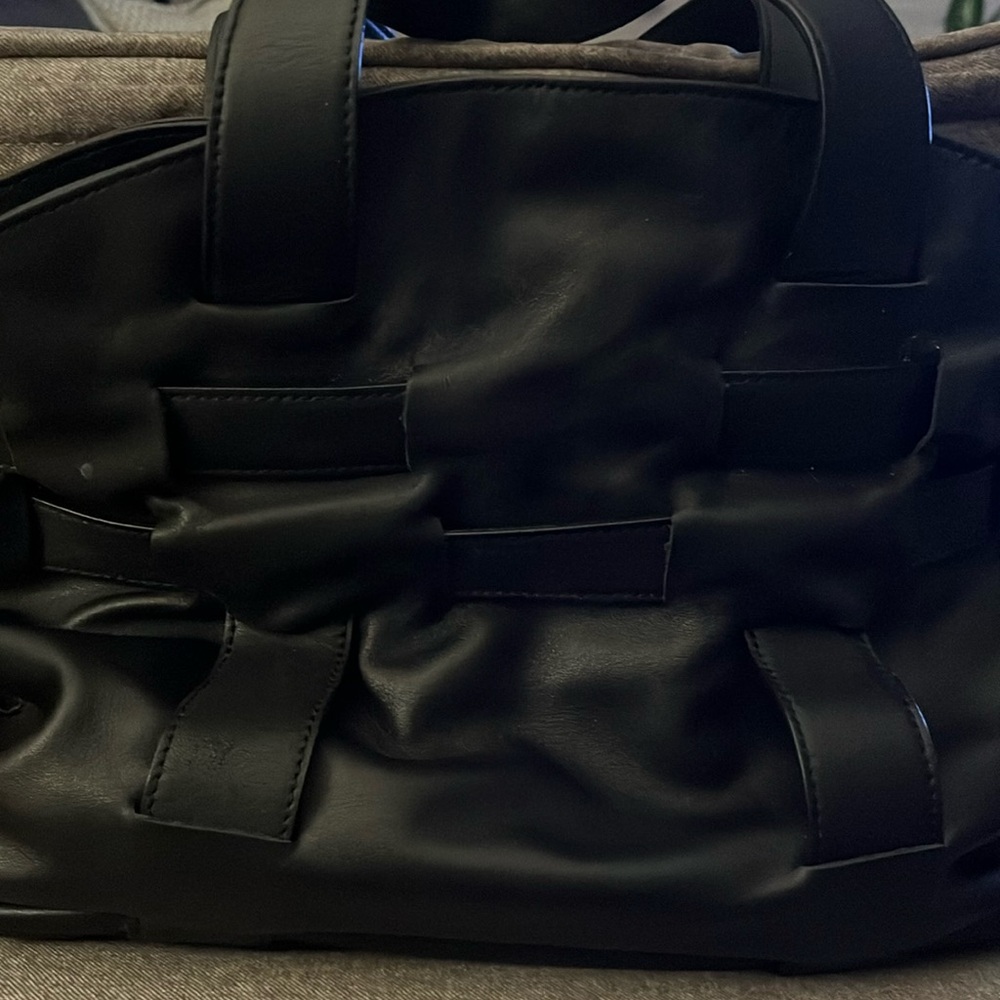 Donald J Pliner shoulder bag. Black leather, like new, maybe used once.